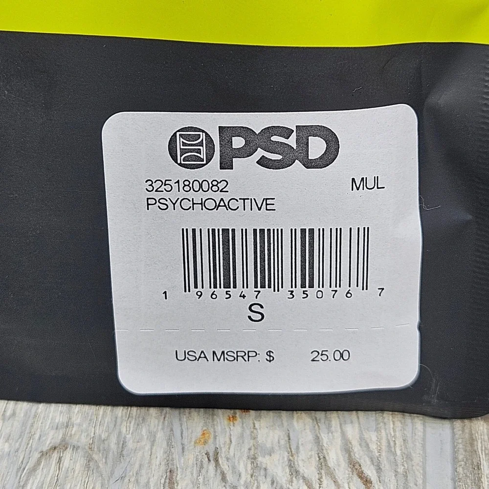 PSD Mens Psychoactive Boxer Briefs Small Mushroom Botanical Print Underwear NEW